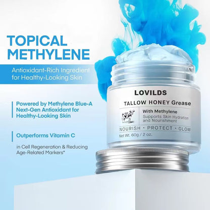 ✨🩵𝐋𝐚𝐬𝐭 𝐃𝐚𝐲 𝐃𝐢𝐬𝐜𝐨𝐮𝐧𝐭: 50% 𝐎𝐅𝐅🌸LOVILDS™ Tallow Honey Grease with Methylene - Naturally Hydrates to Restore Balance and Prevent Aging